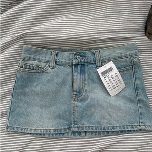 Brandy Melville Light Blue Denim Mini Skirt